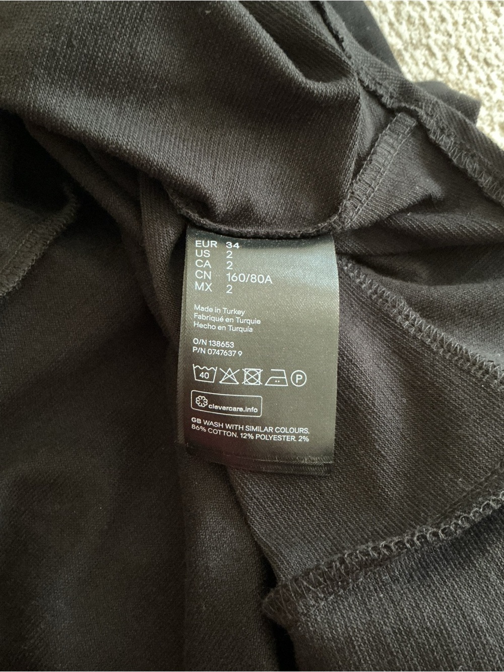 H&M Black Backless Ruffle Deep V-Neck Mini Dress - Picture 7 of 7